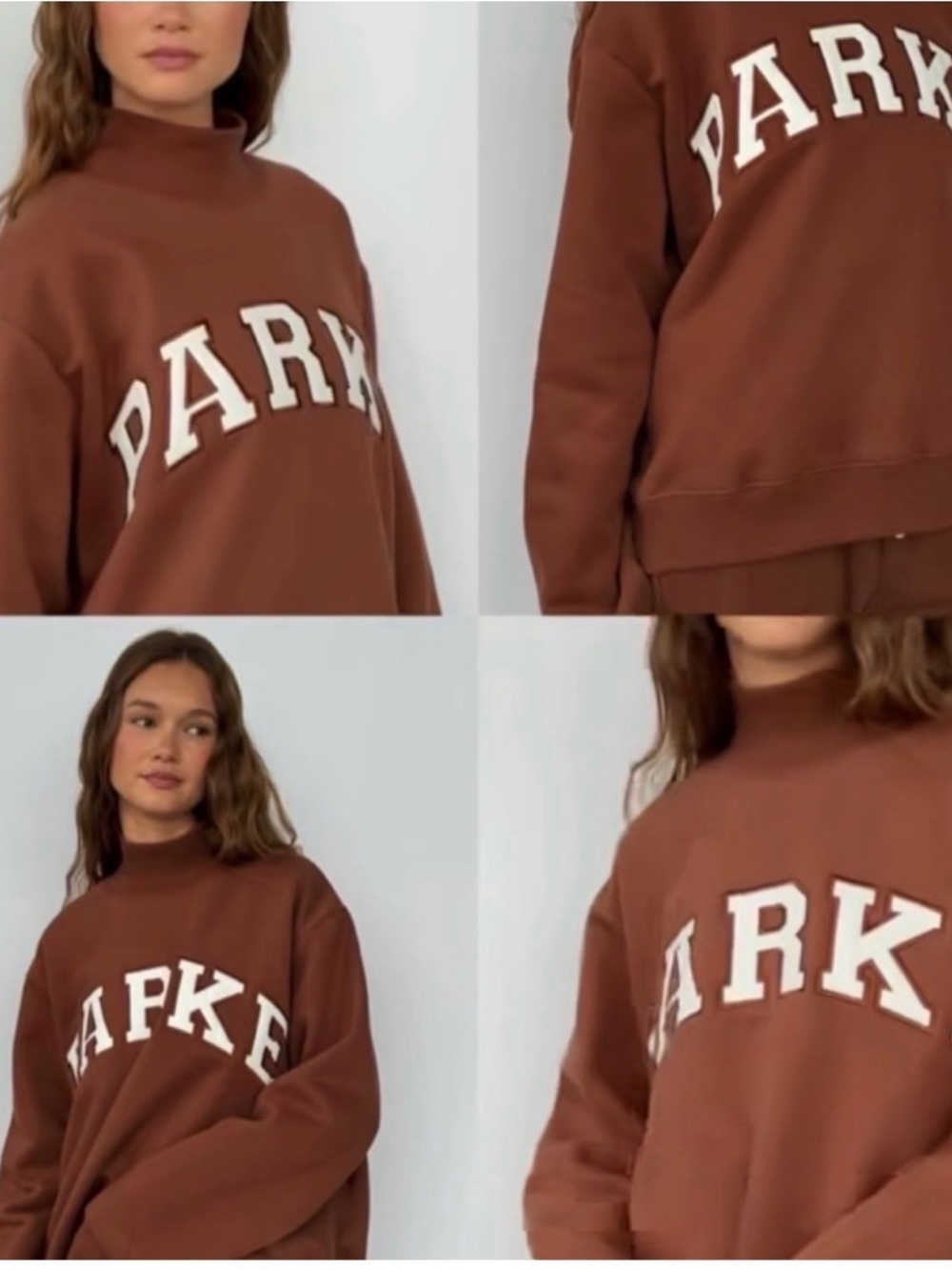 Parke Brown Turtleneck Sweatshirt